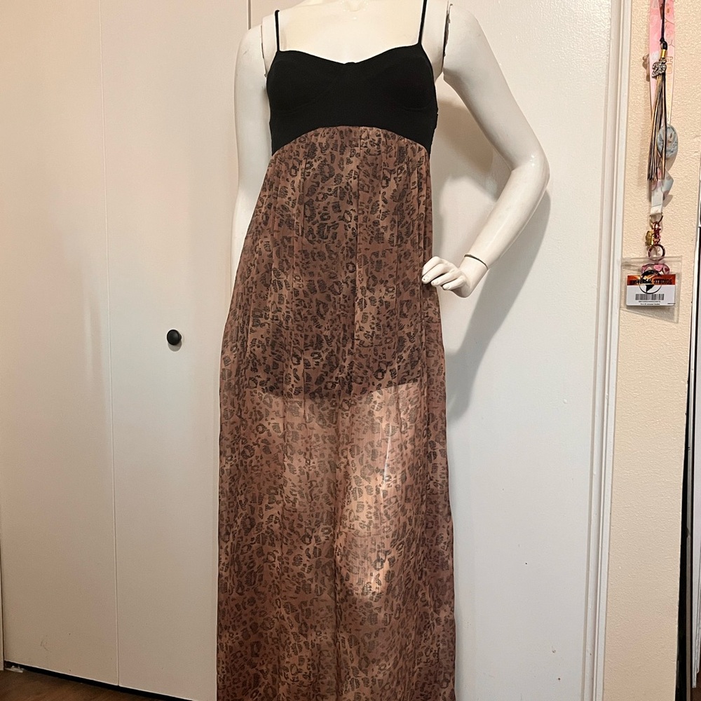 Billabong Animal Print Dress with Black Accents